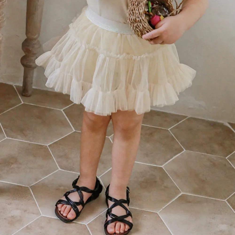 蓬蓬半身裤裙 Delicate Tulle Mini Skort