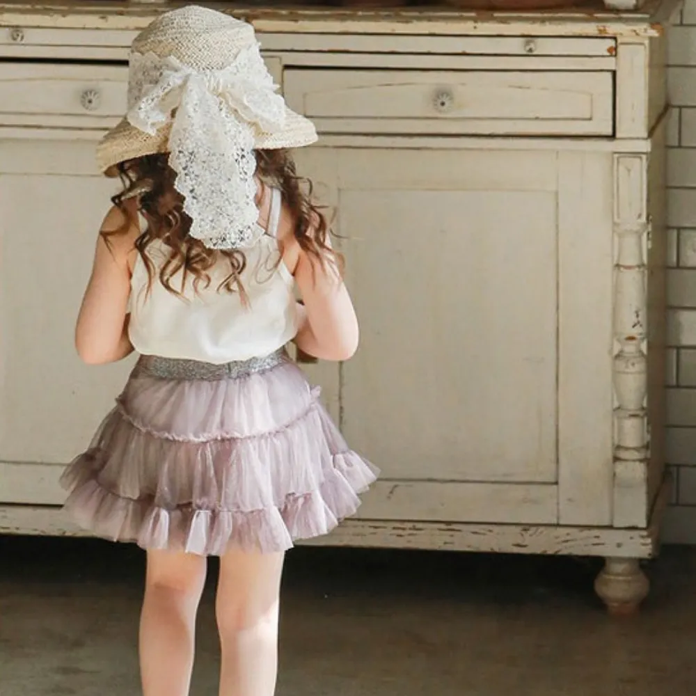 蓬蓬半身裤裙 Delicate Tulle Mini Skort