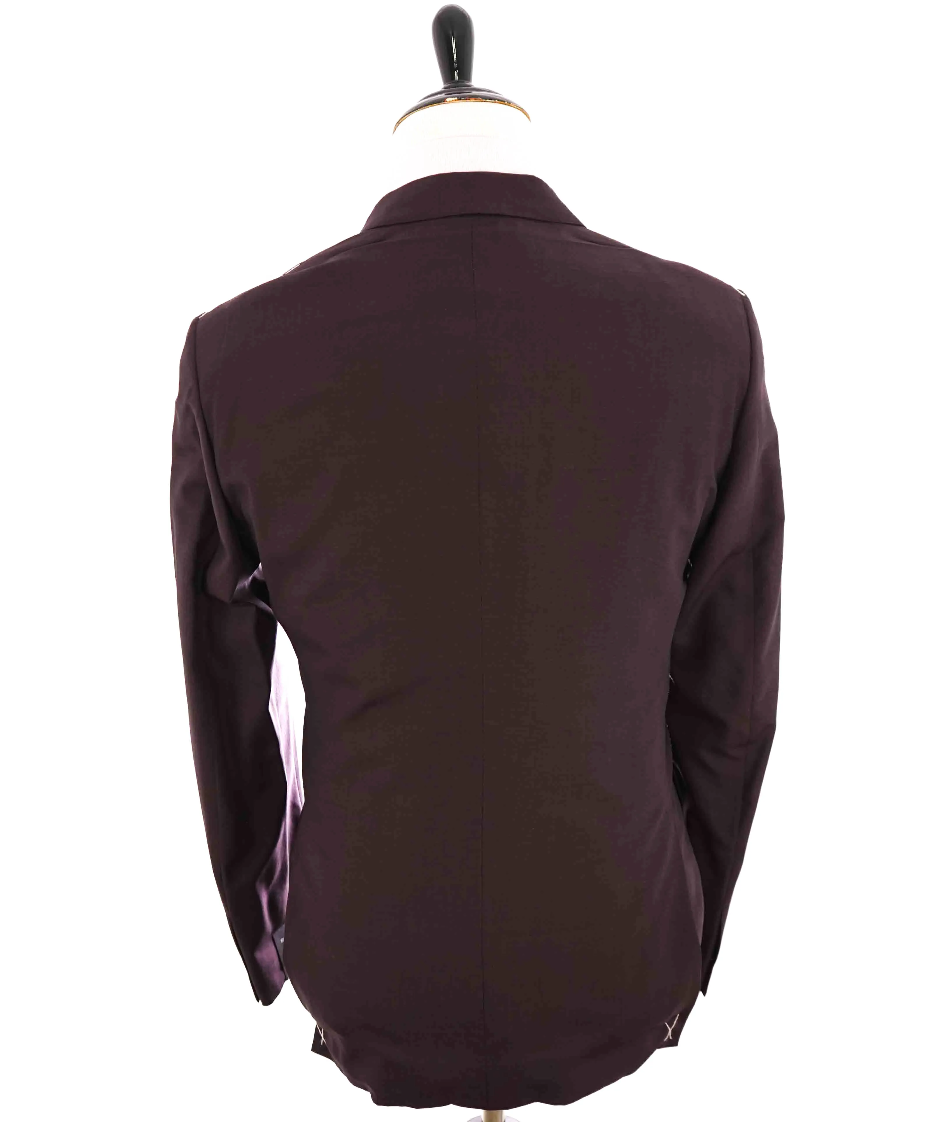 $3,295 ERMENEGILDO ZEGNA -“LEGGERISSIMO" SILK BURGUNDY Red Suit - 42R 34W