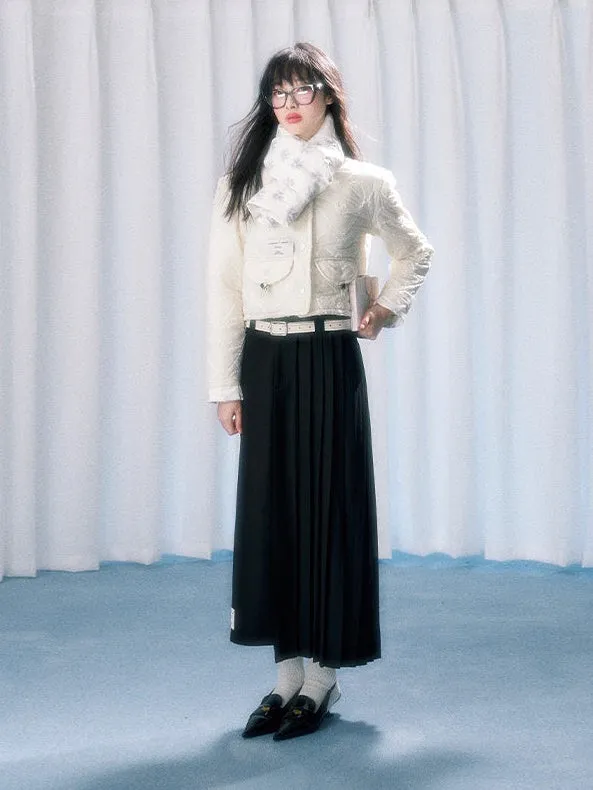 Asymmetric Pleated Skirt