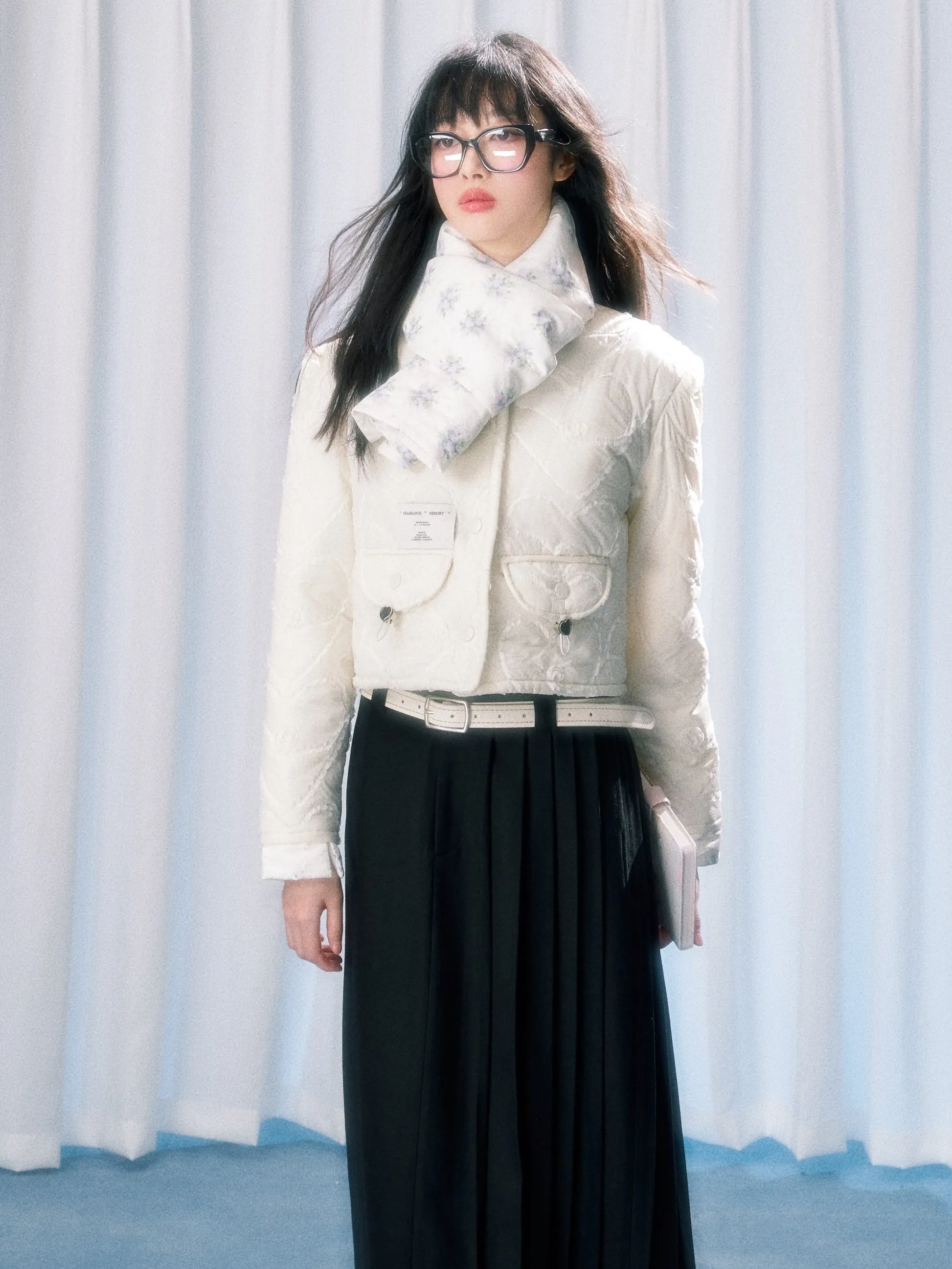 Asymmetric Pleated Skirt