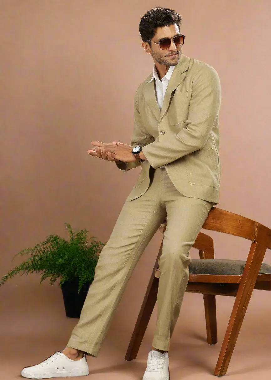 Bond - Classic Pure Linen Jacket - Sage Green