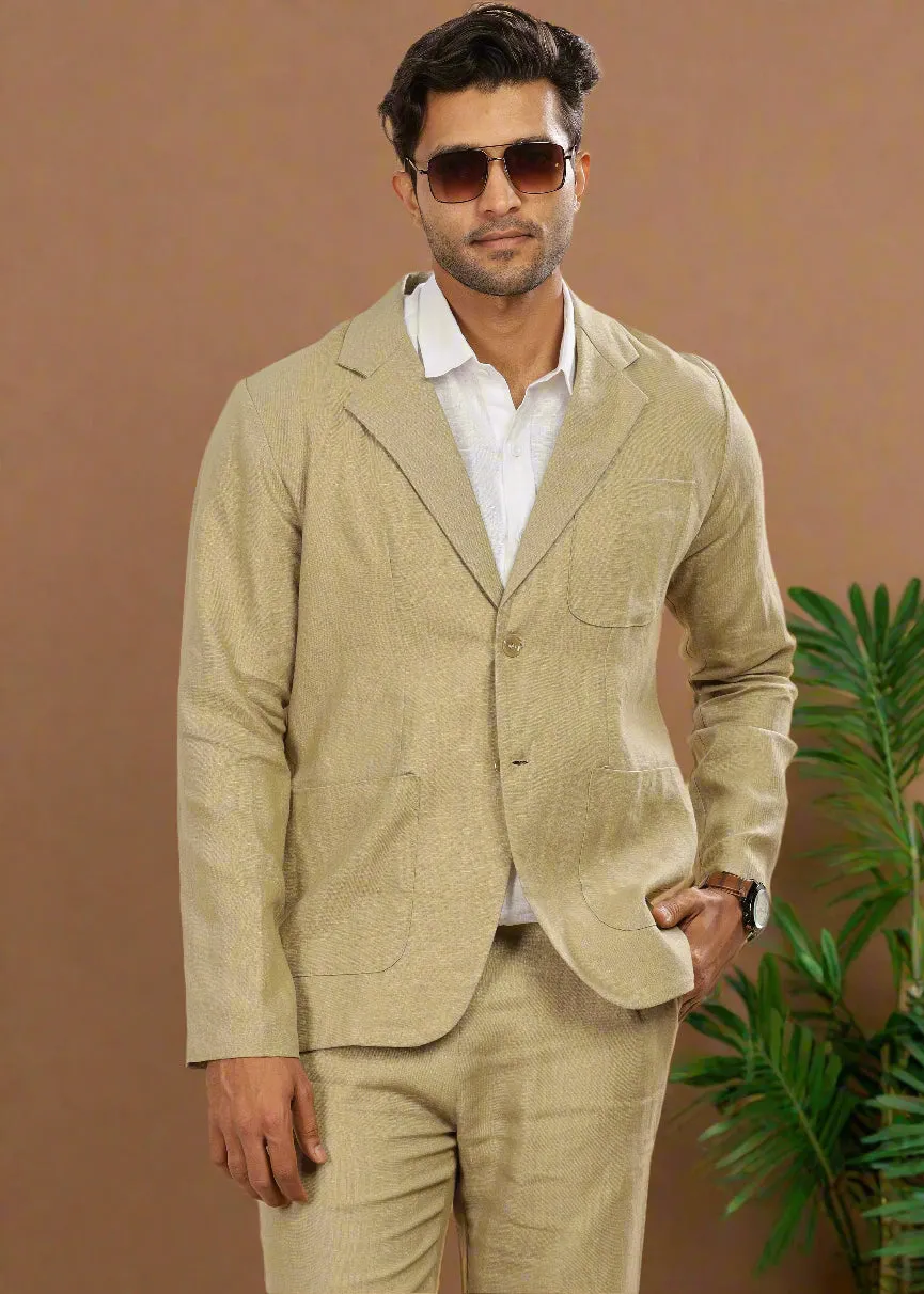 Bond - Classic Pure Linen Jacket - Sage Green