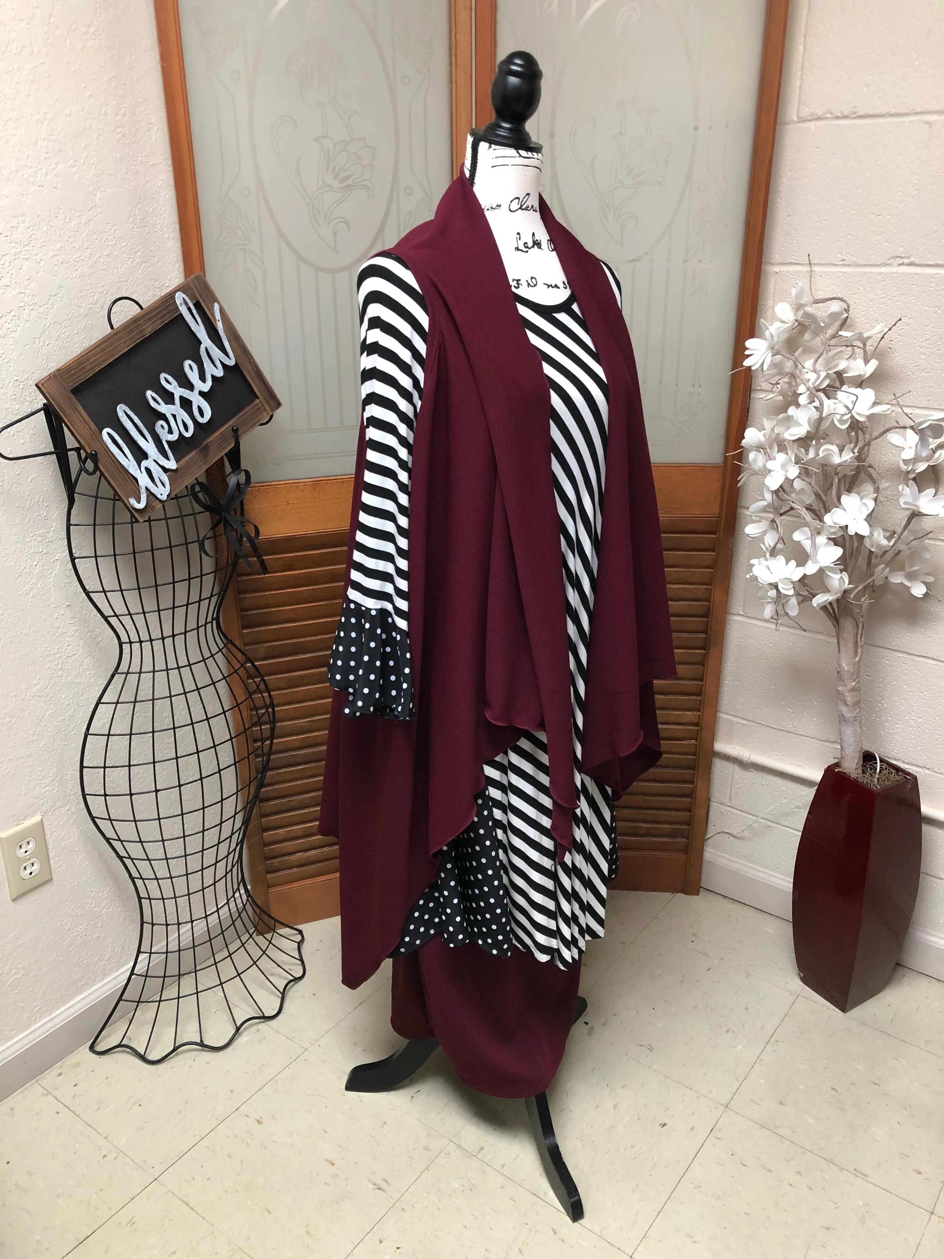Burgundy Liverpool Vest (OS)