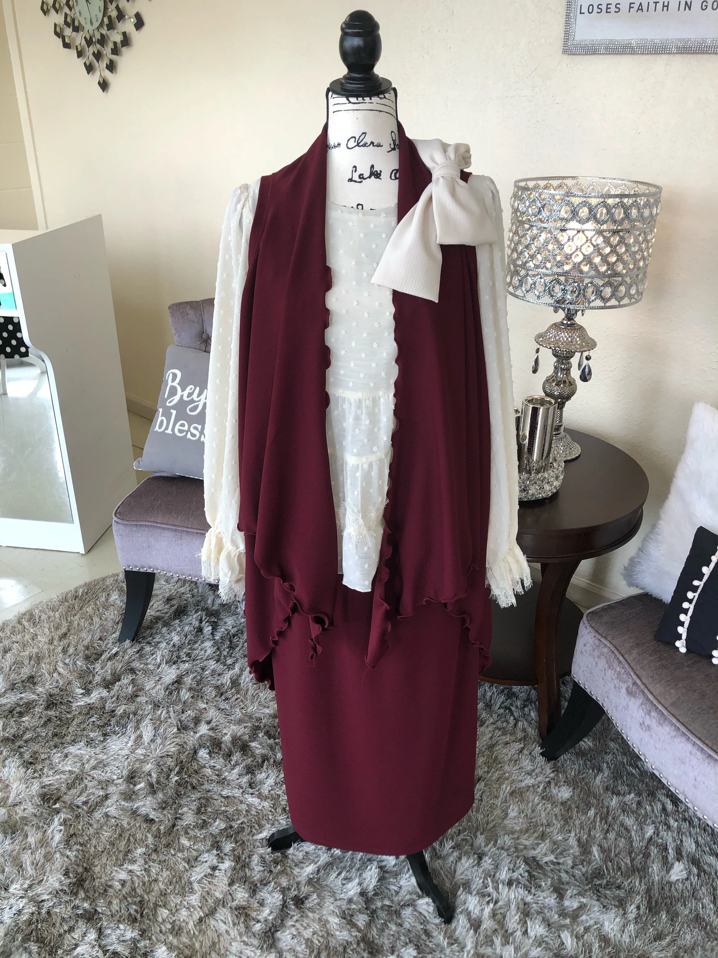 Burgundy Liverpool Vest (OS)