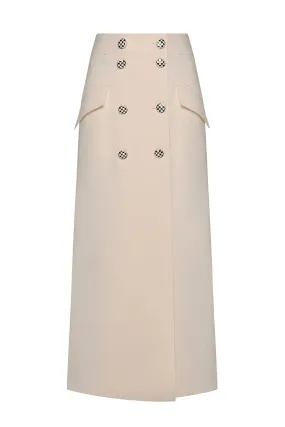 BUTTONED MAXI SKIRT