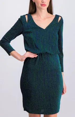 Calvin Klein Metallic Knit BloUSon Dress