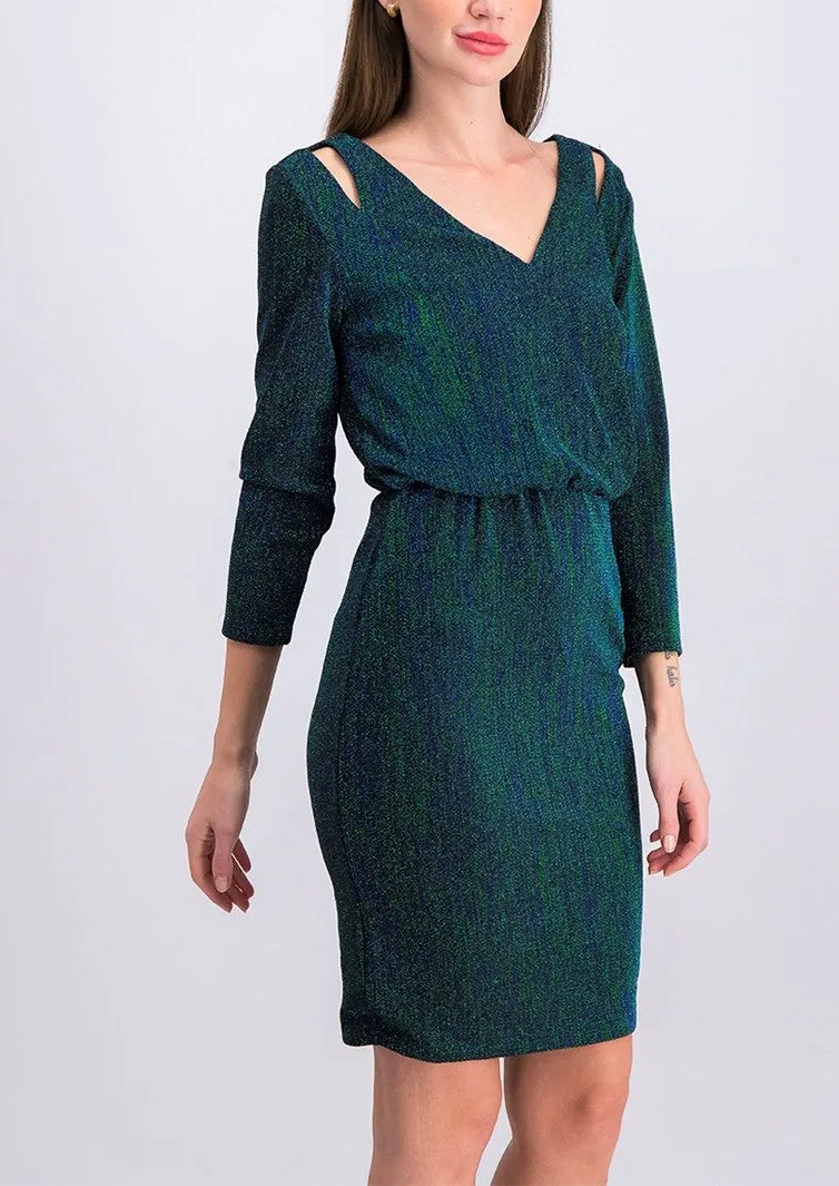 Calvin Klein Metallic Knit BloUSon Dress