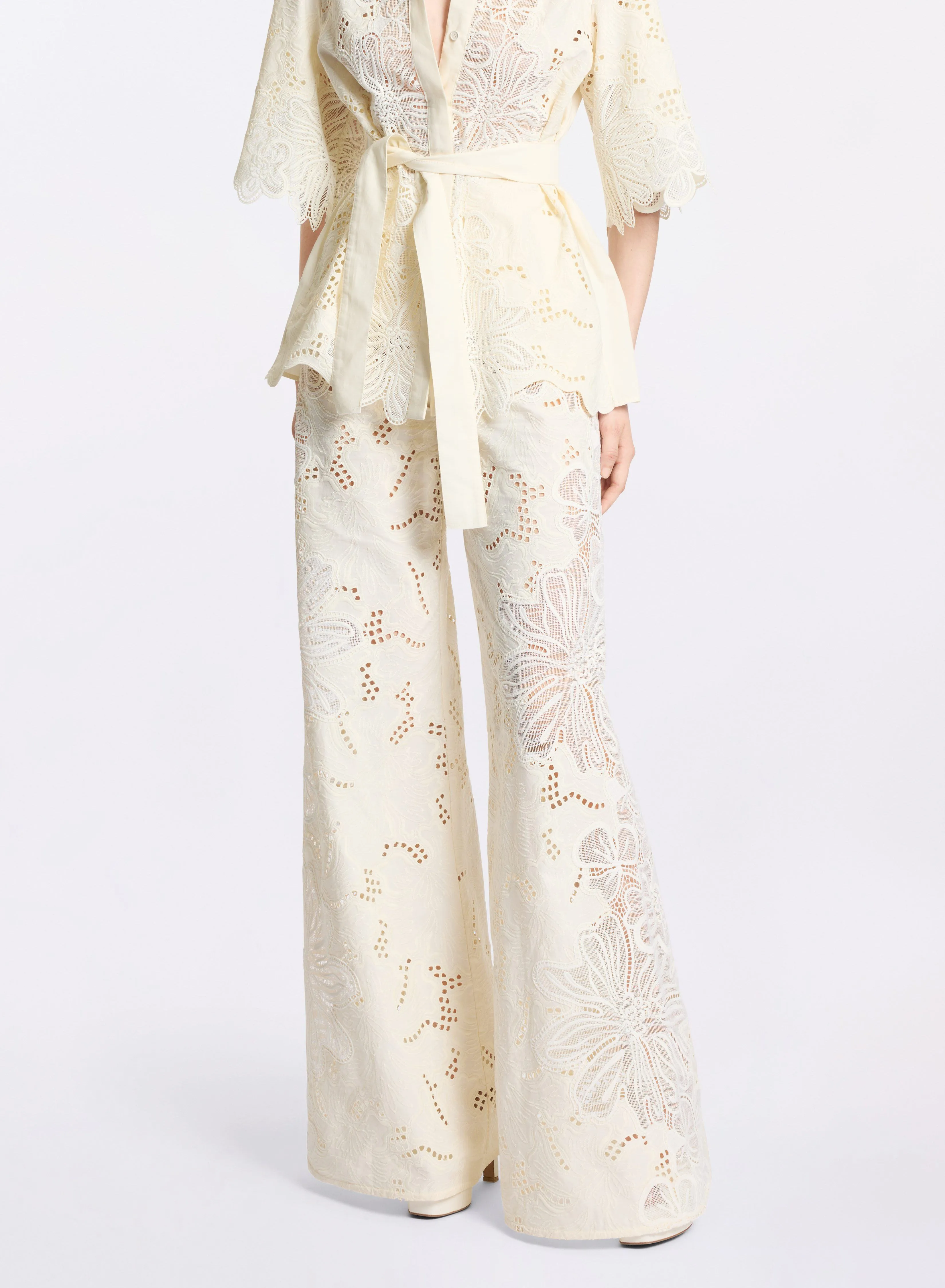 Cotton Embroidered Pants