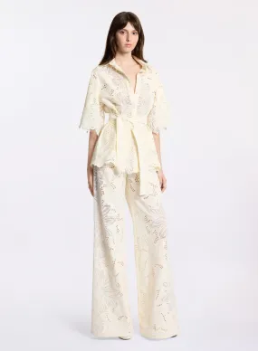 Cotton Embroidered Pants
