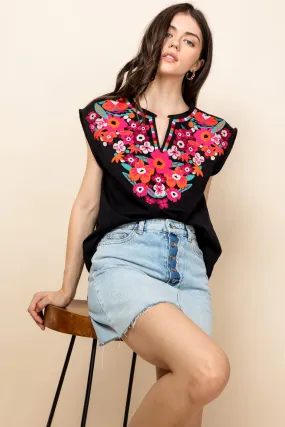 Fiesta Nights Floral Top-THML