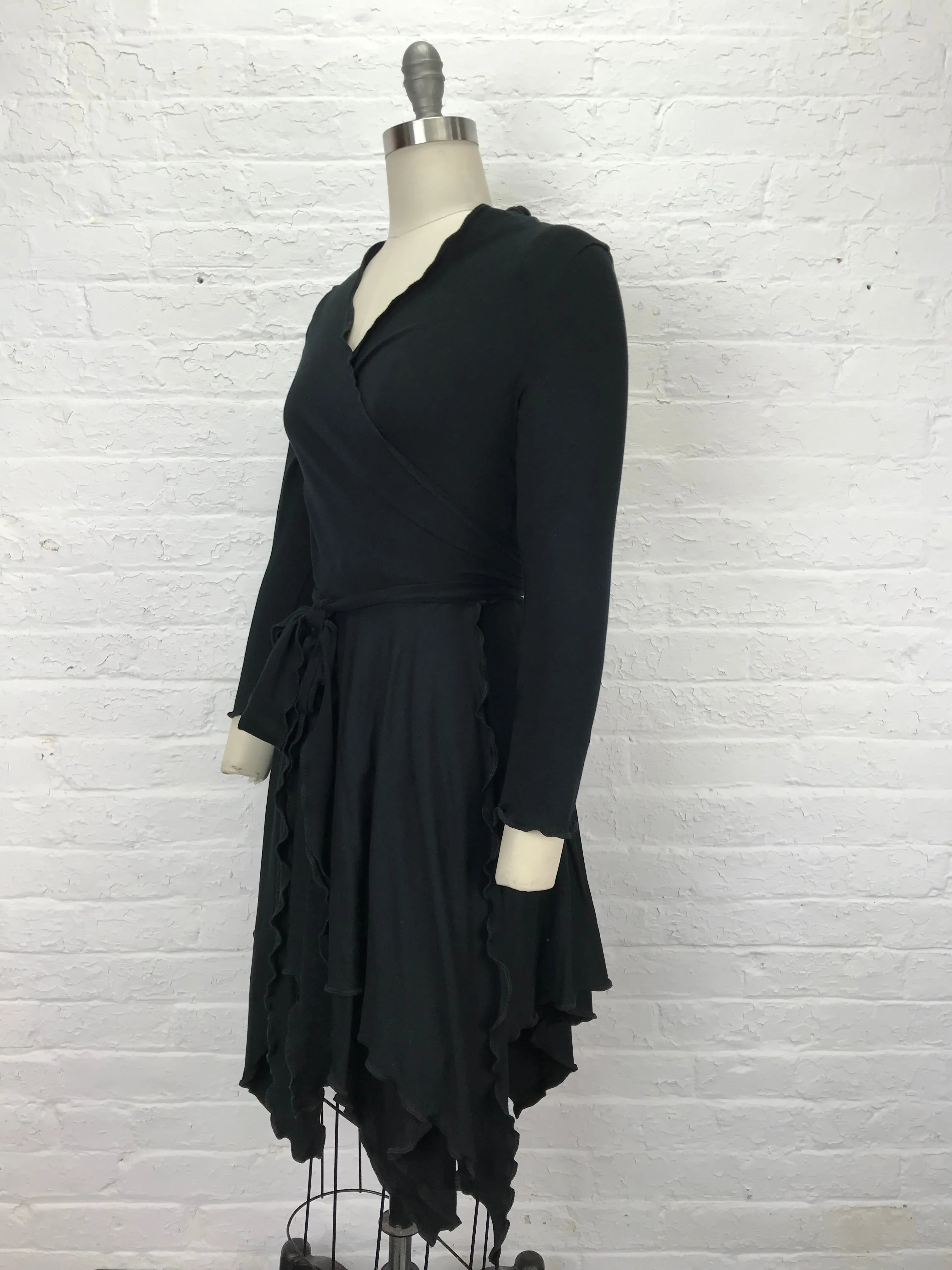 Flamenco Wrap Jacket in Solid Black