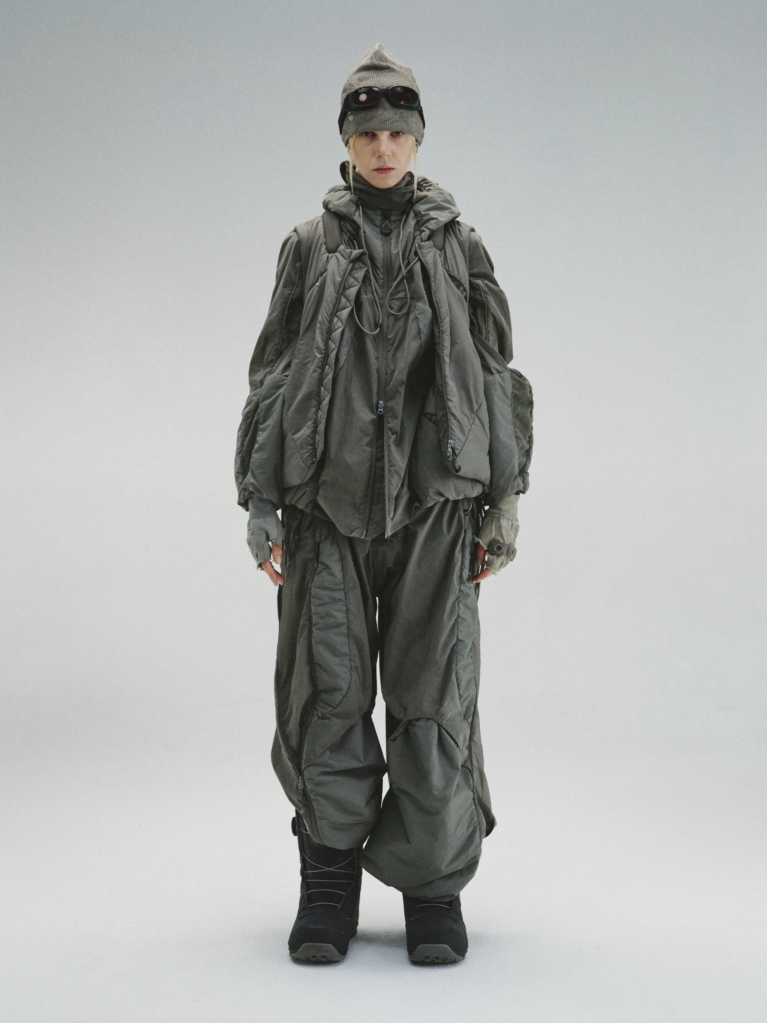 GOB / A5_06 - Dual-Module Bionic Domeback DWR-Coated Padded Jacket [Modular Two-Piece Set]