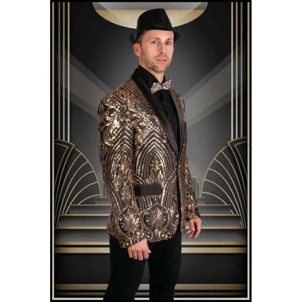 Gold Sequin Rave Blazer