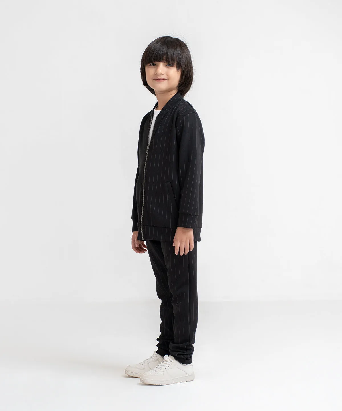 Kids' LuxeStretch Pin Stripe Jacket