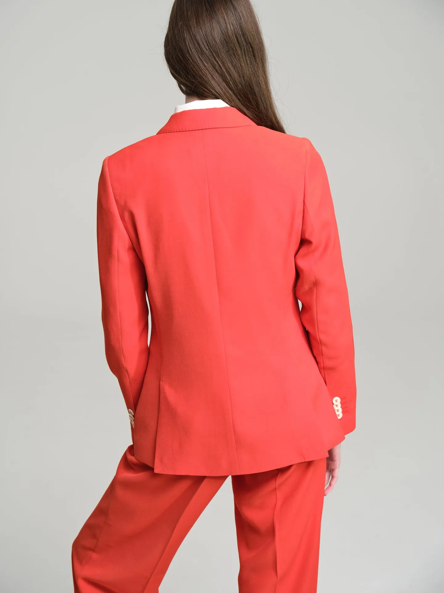 Loose fit single-breasted blazer