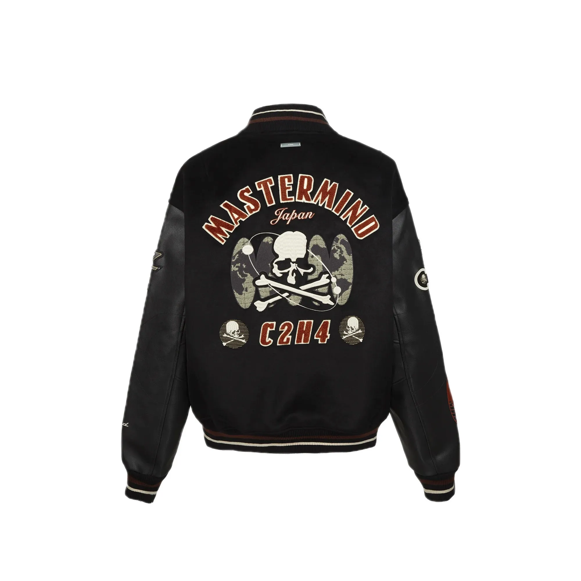 Mastermind JAPAN x C2H4 Mens Curvilinear Varsity Jacket