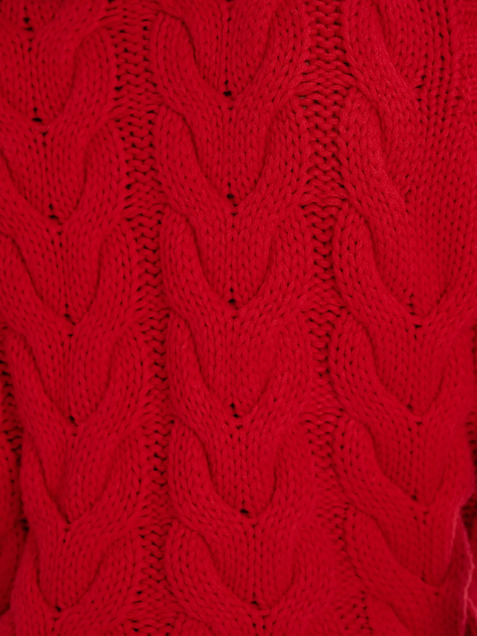 Matilda Cable Knitted Vest in Red