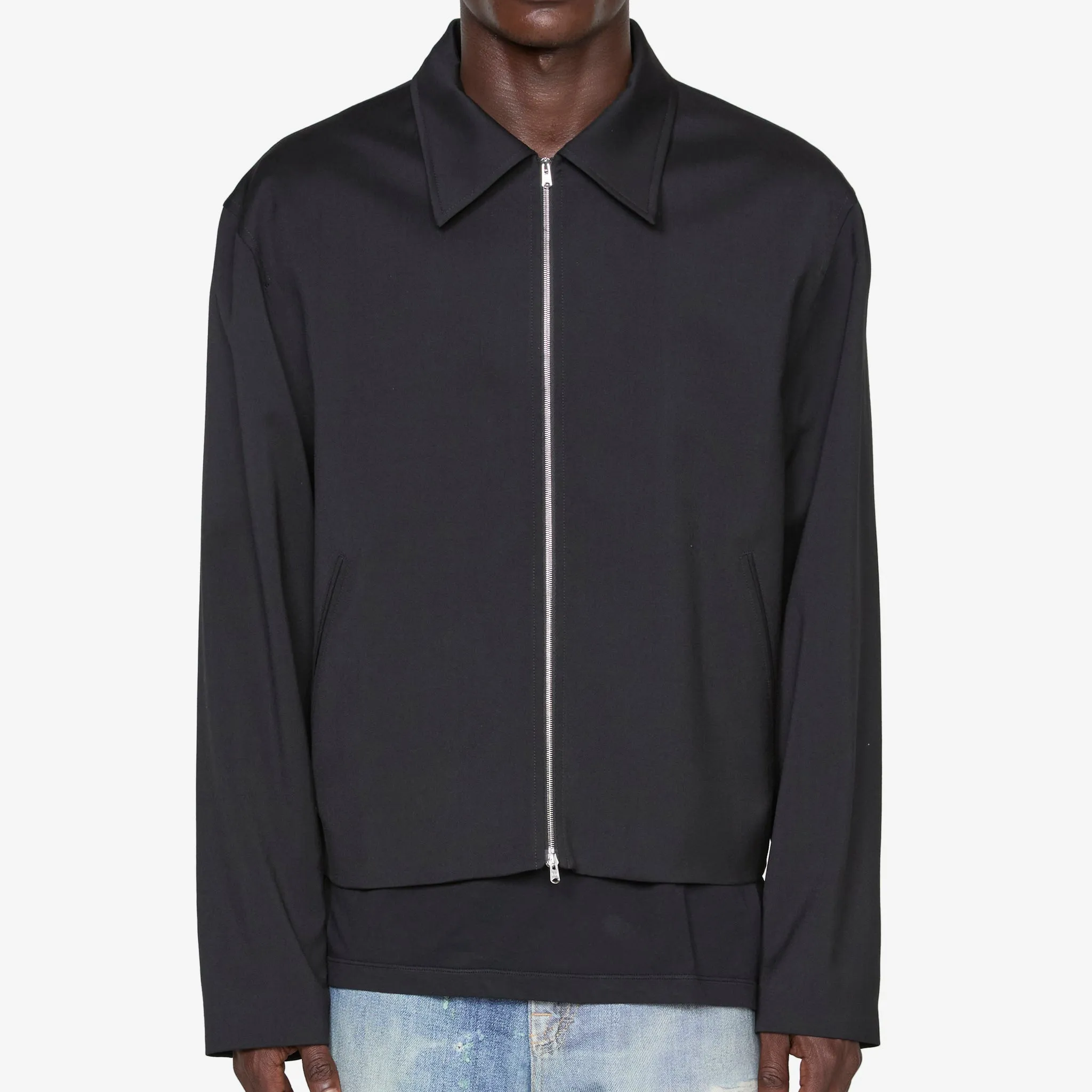 Mini Jacket Black Worsted Wool