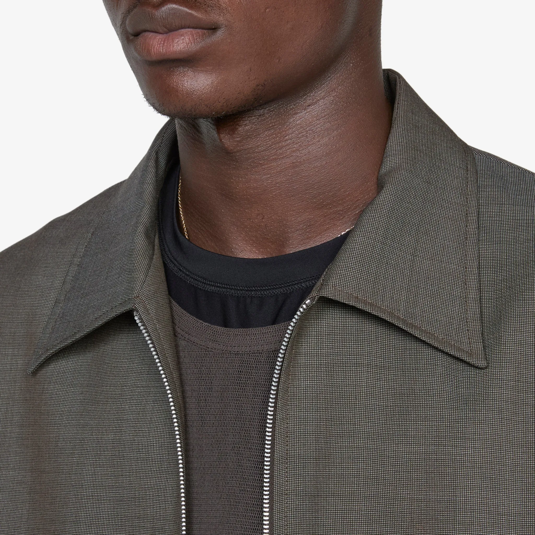 Mini Jacket Grey Atom Check Wool