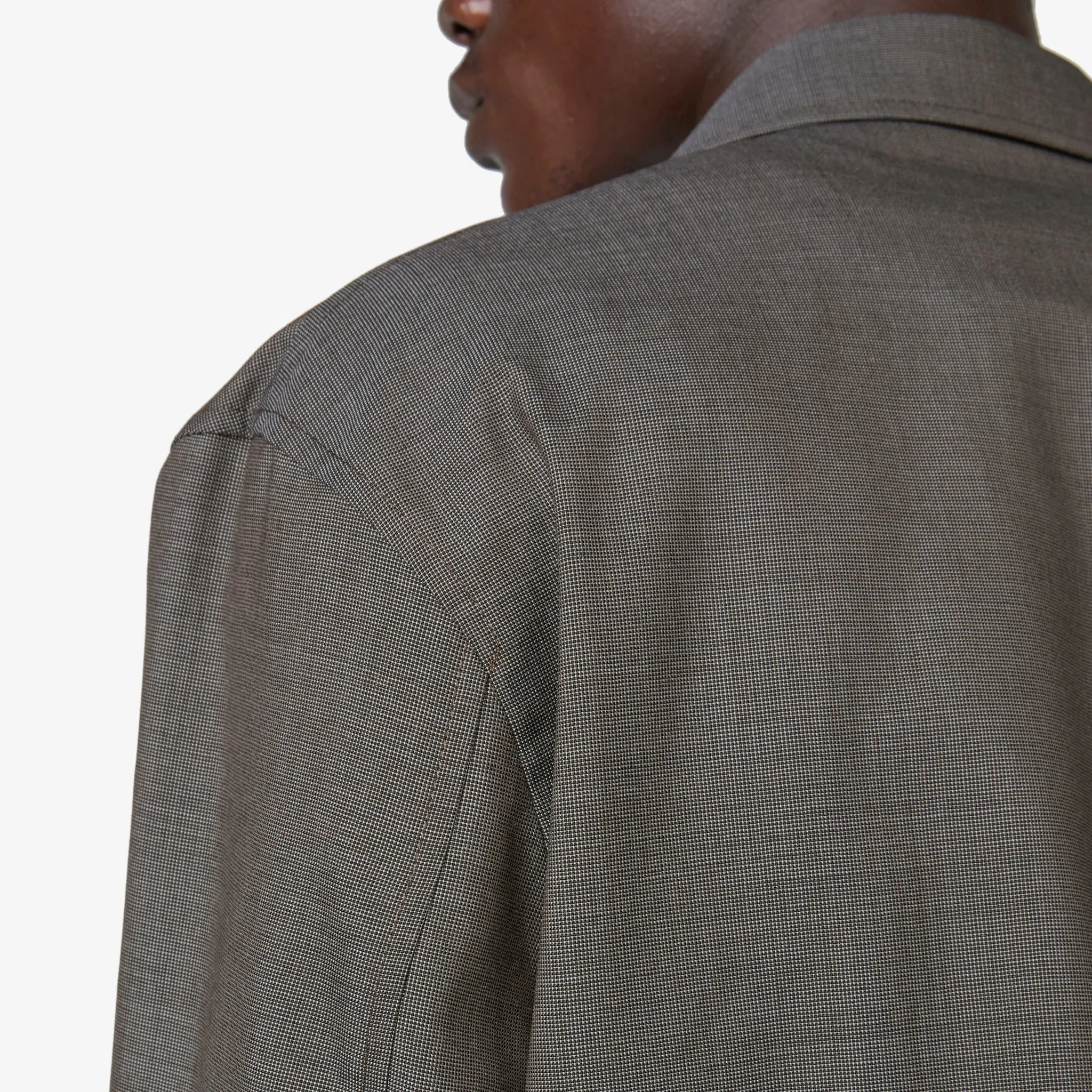 Mini Jacket Grey Atom Check Wool