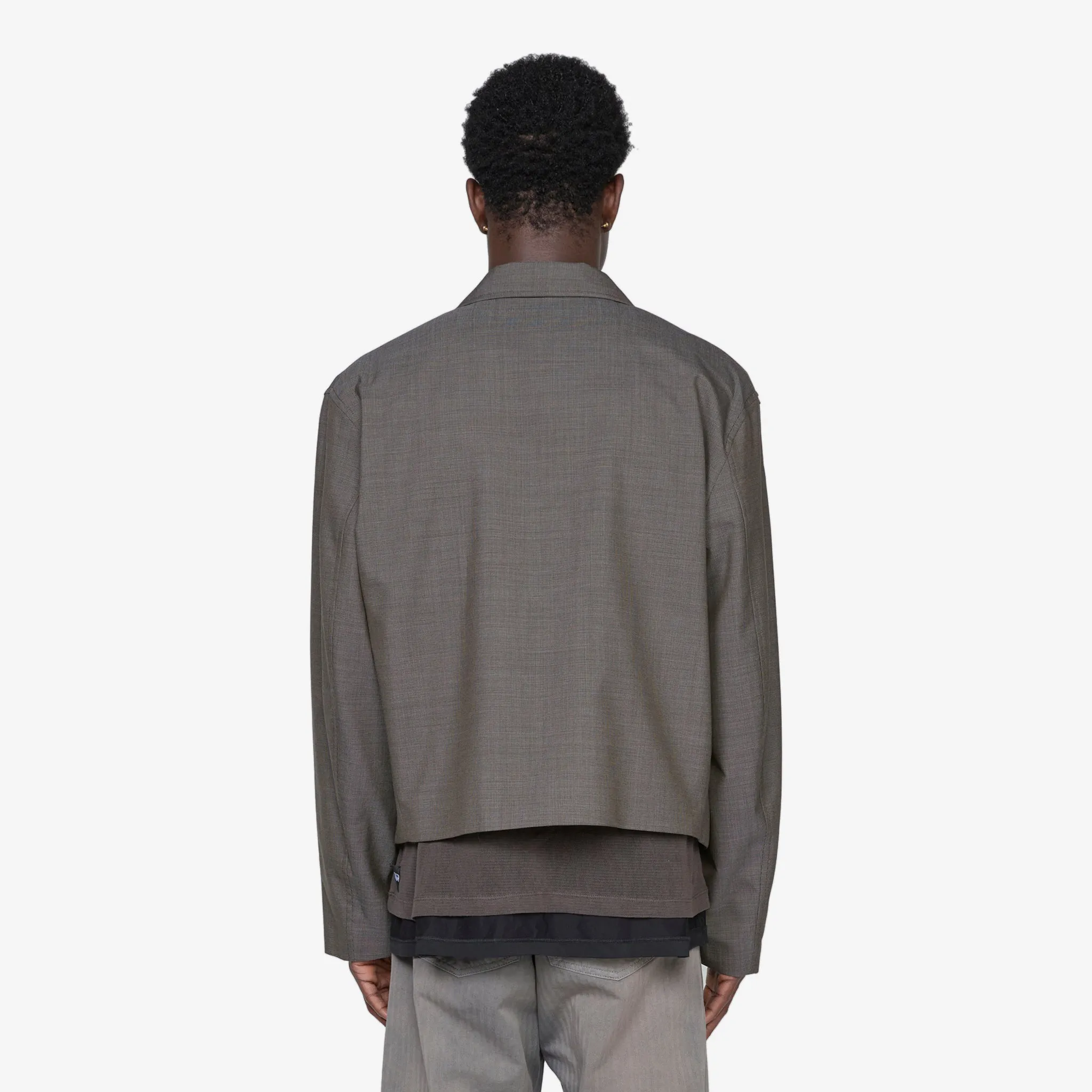Mini Jacket Grey Atom Check Wool