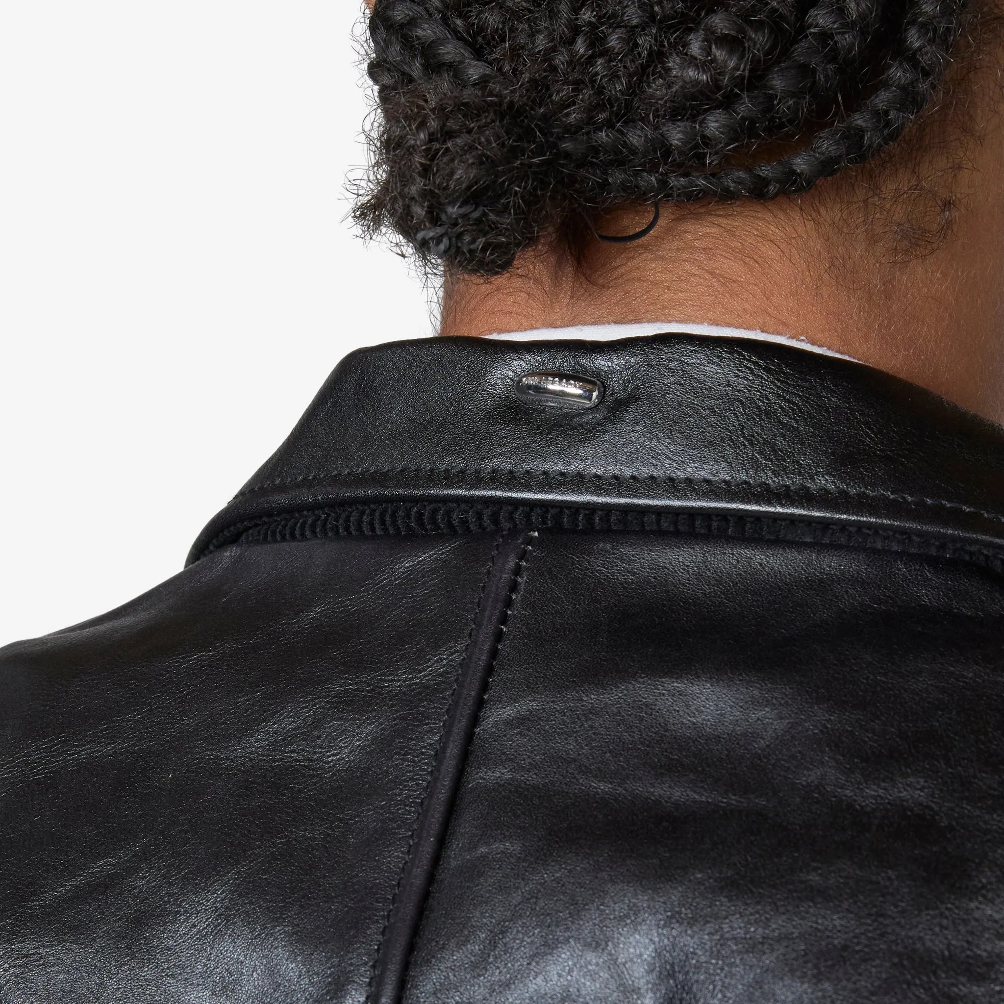 Mini Jacket Top Dyed Black Leather