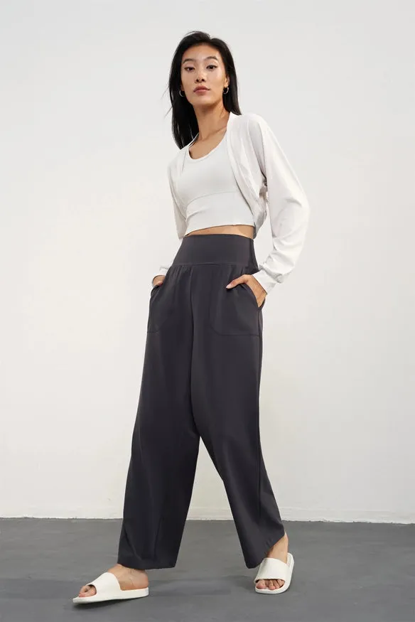 Omniflex Knitted Crop Cardigan Top Jacket  Eggshell