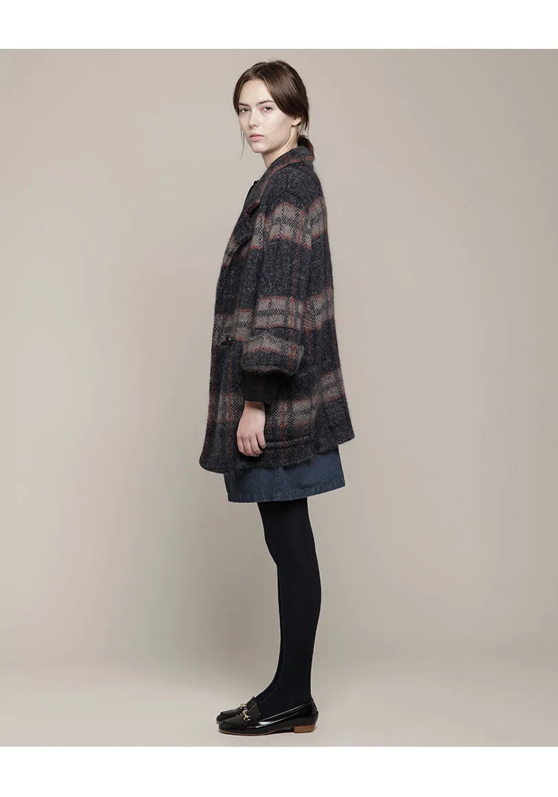Plaid Knit Jacket