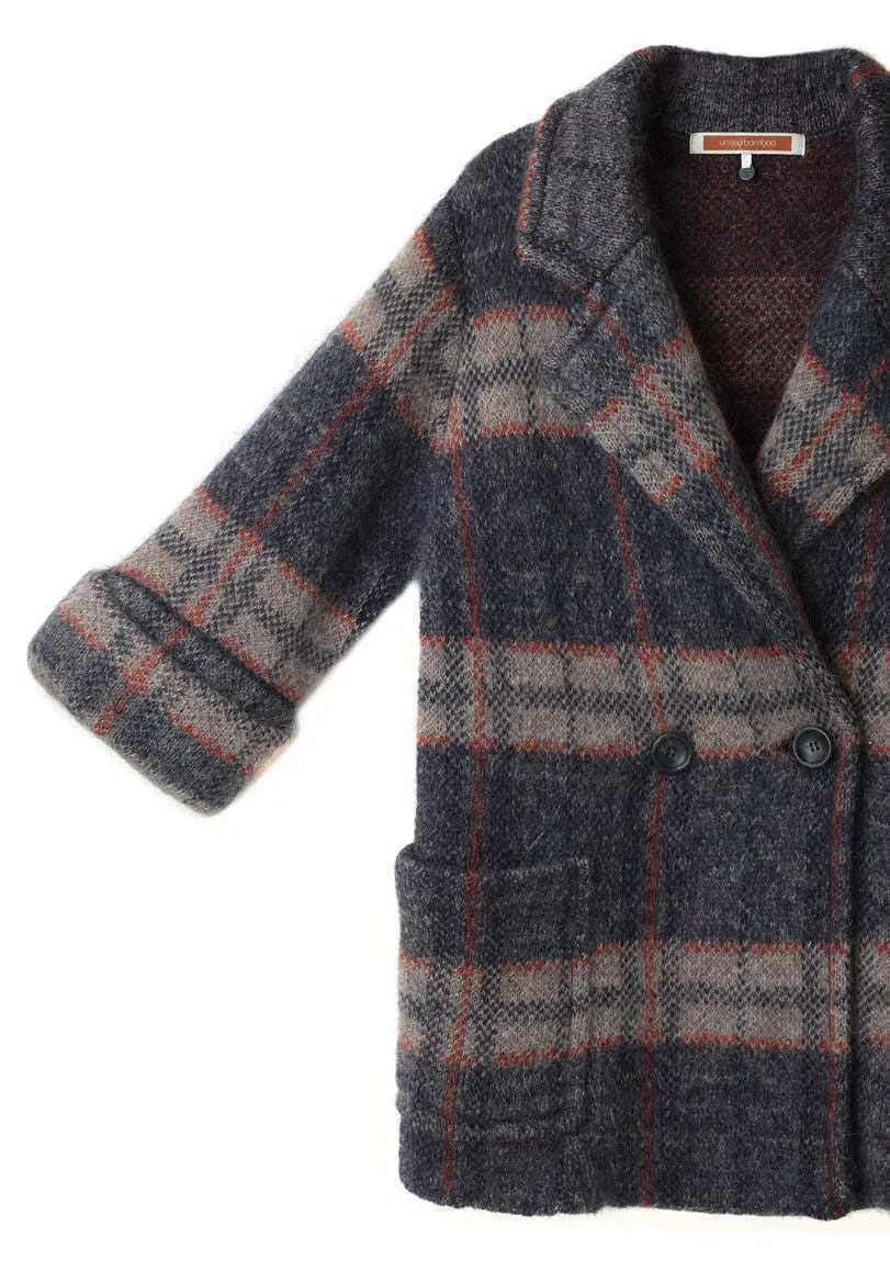 Plaid Knit Jacket
