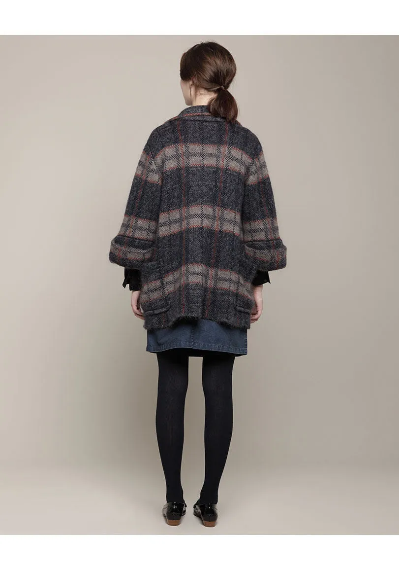Plaid Knit Jacket