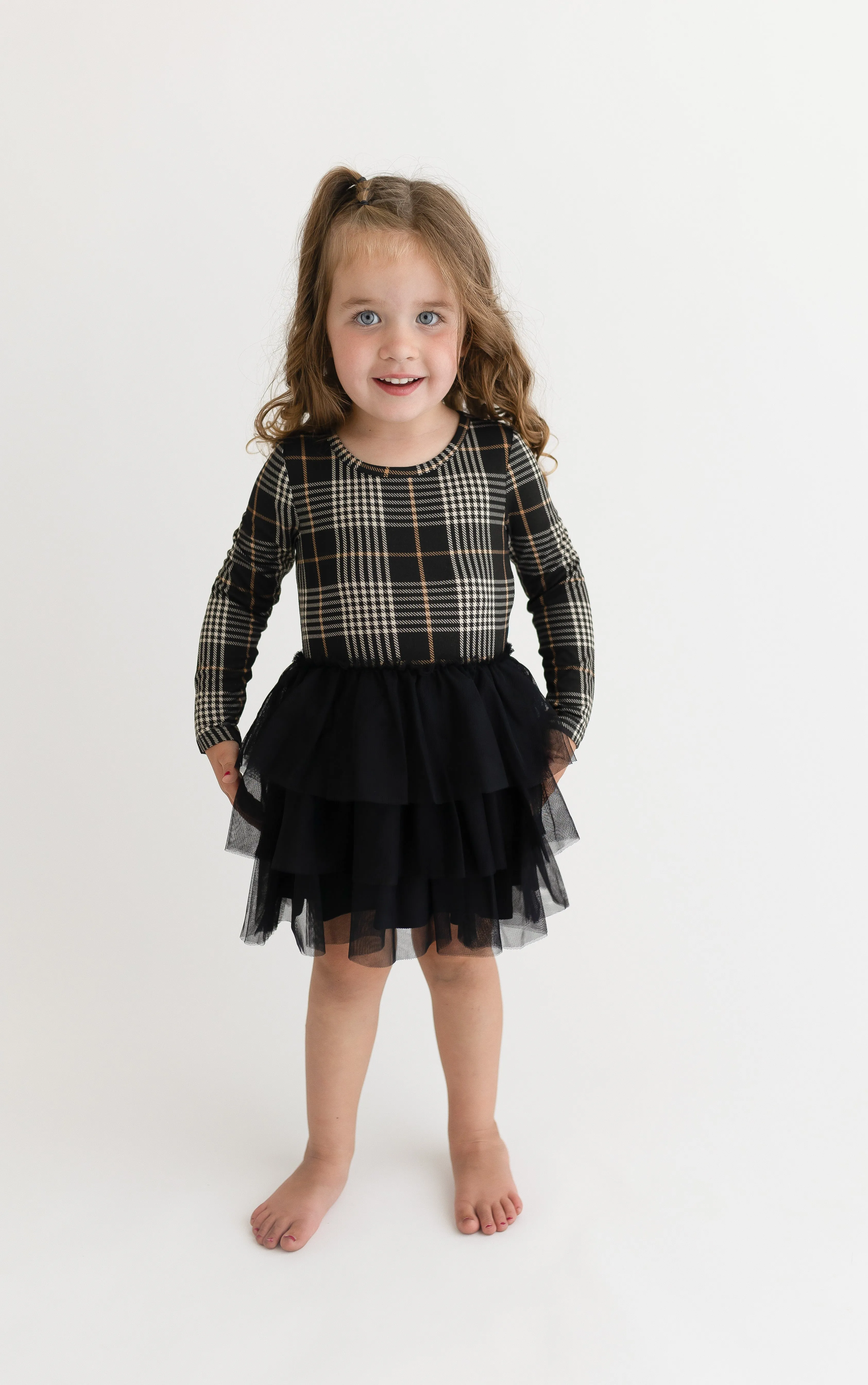 Posh Peanut Sanders Long Sleeve Tulle Dress