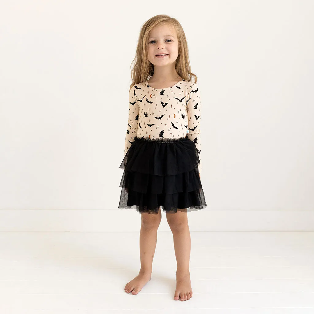 Posh Peanut Spooky Bats Long Sleeve Tulle Dress