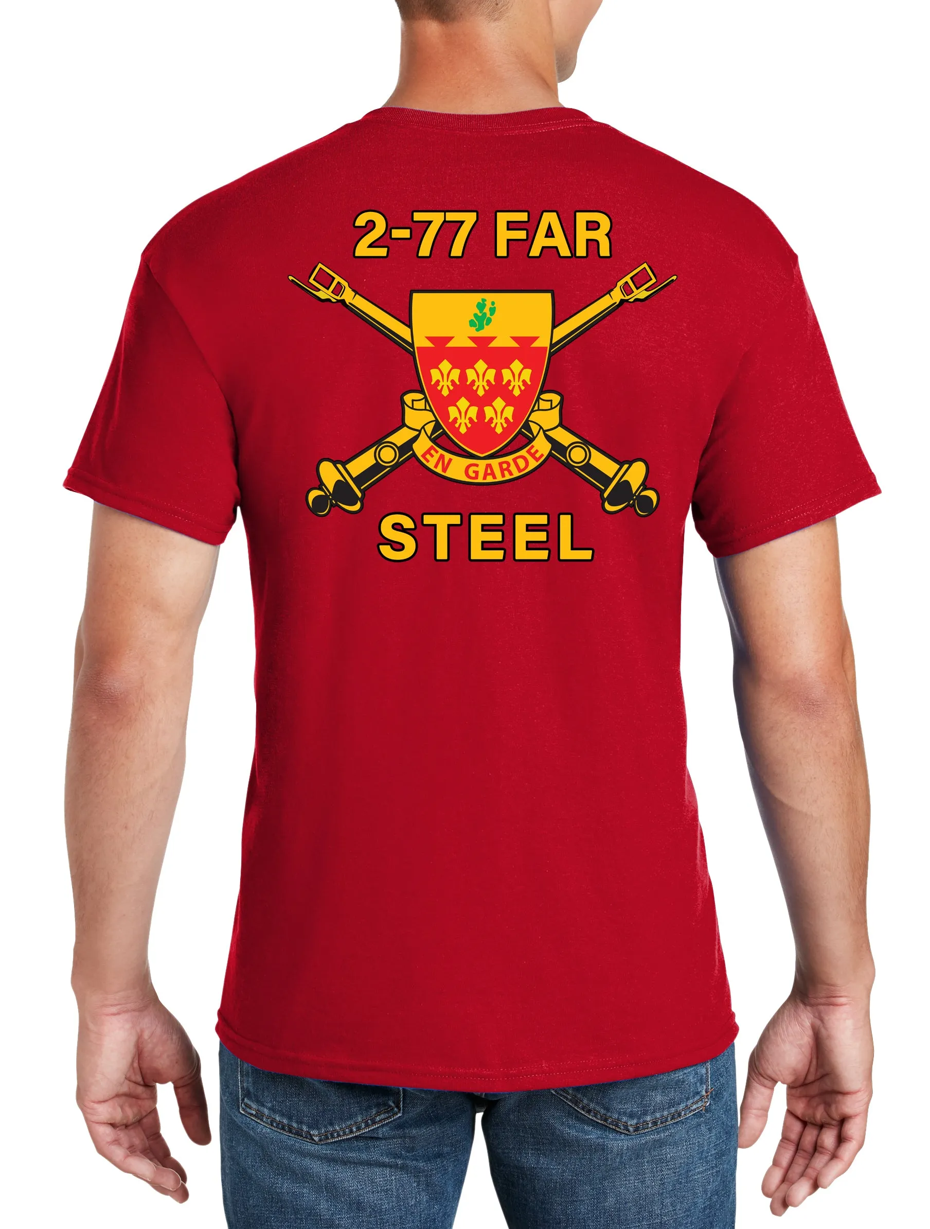 Red 50-50 Blend Black Unisex PT Short Sleeve Shirt. Not Authorized for PT until July 1, 2024.