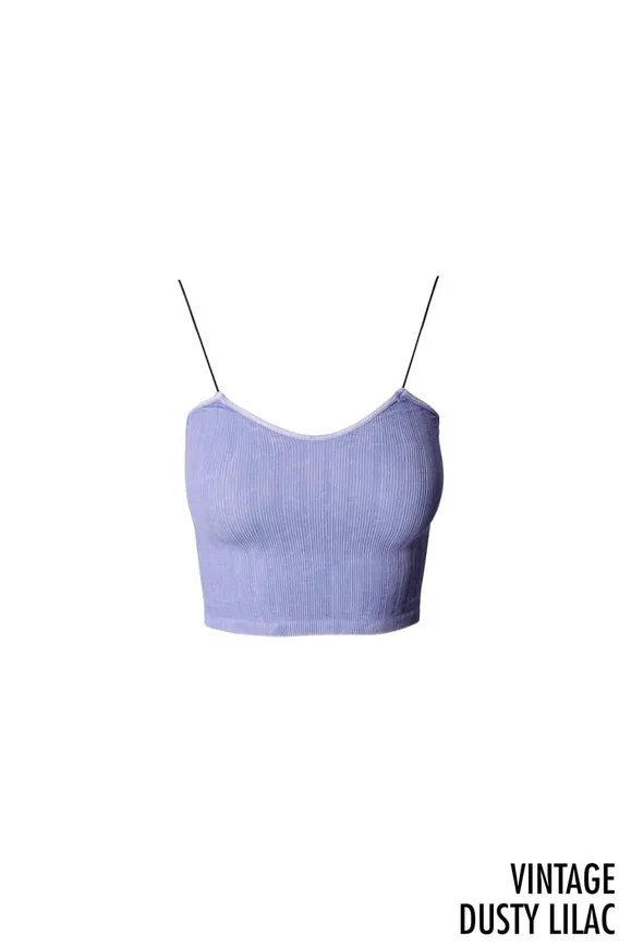 Vintage Ribbed Crop Top