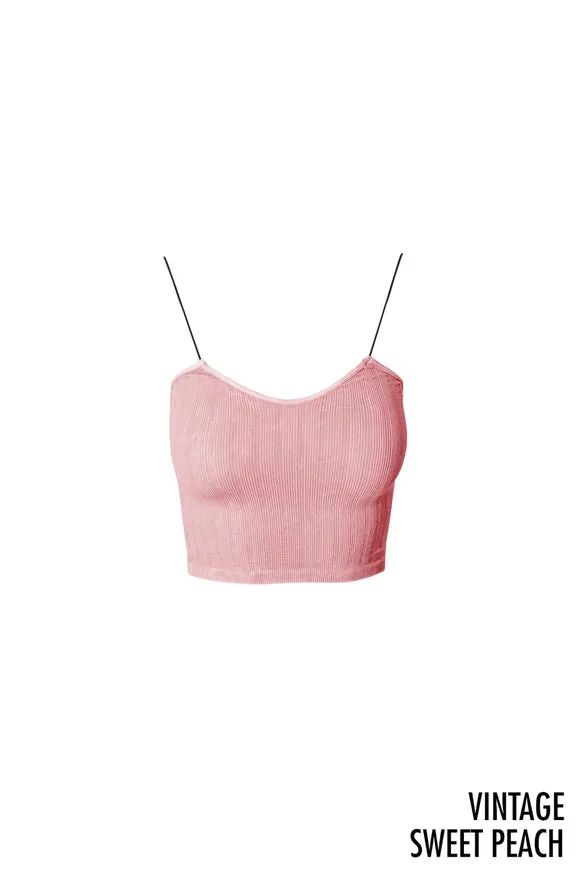 Vintage Ribbed Crop Top