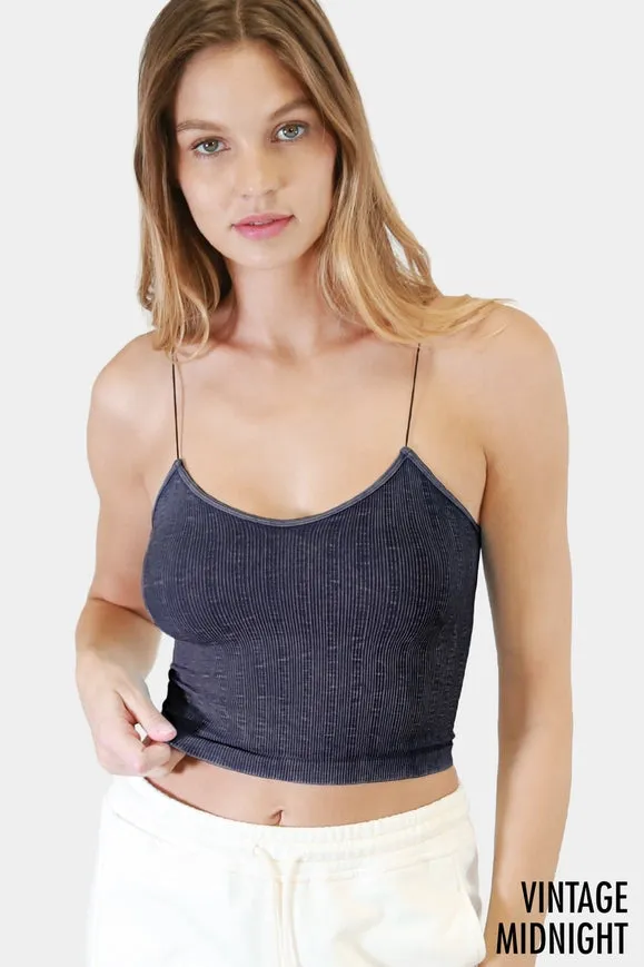Vintage Ribbed Crop Top