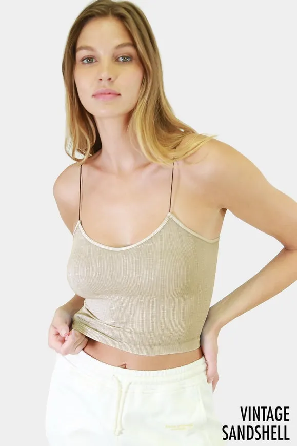 Vintage Ribbed Crop Top