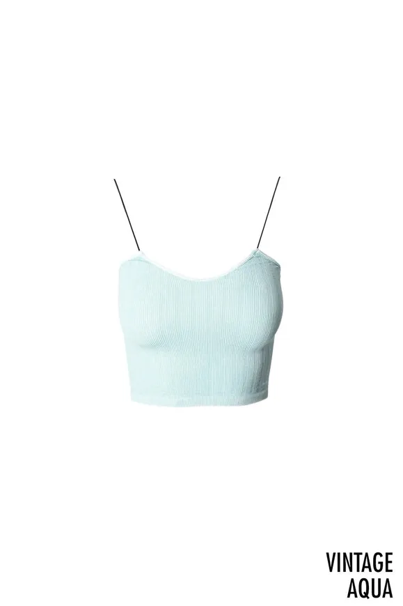 Vintage Ribbed Crop Top