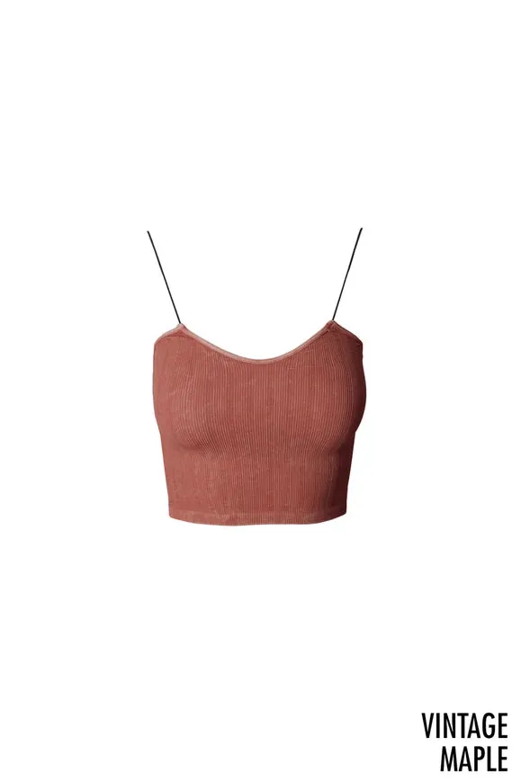 Vintage Ribbed Crop Top